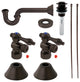 Plumbing Sink Trim Kit, P-Trap and Drain, Oil Rubbed Bronze