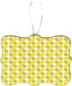 Petals Leaves Yellows Green Design Rectangle Christmas Tree Ornament