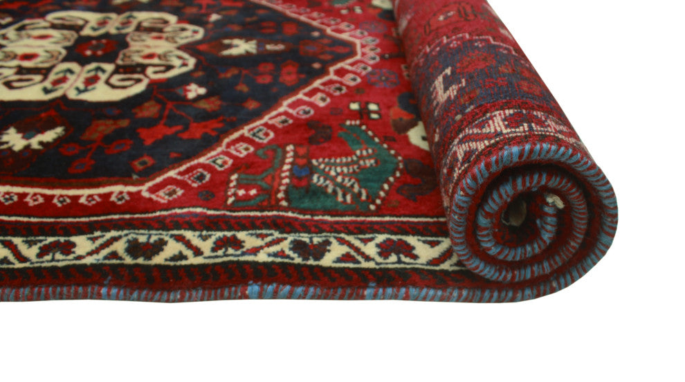 Fine Vintage Distressed Saghir Red Rug