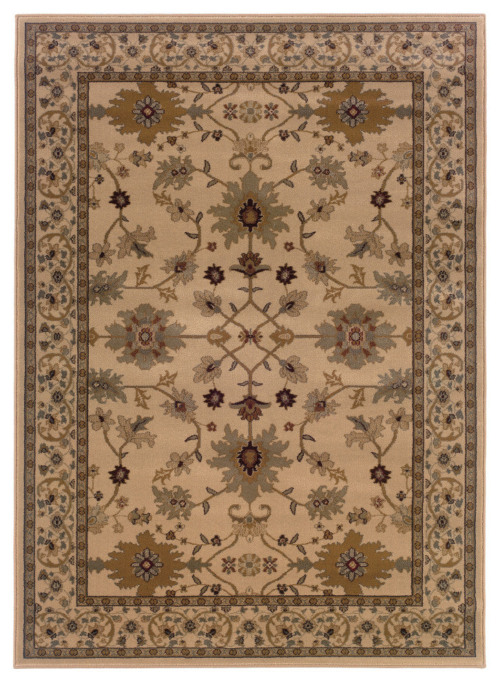 Oriental Weavers Sphinx Amelia 568j6 Rug, Ivory/Green, 9'10"x12'9"