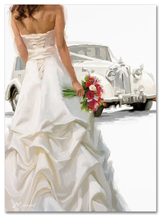 The Macneil Studio 'Bride And Car' Canvas Art, 35" x 47"
