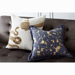 Muse Snake and Apple Throw Pillow