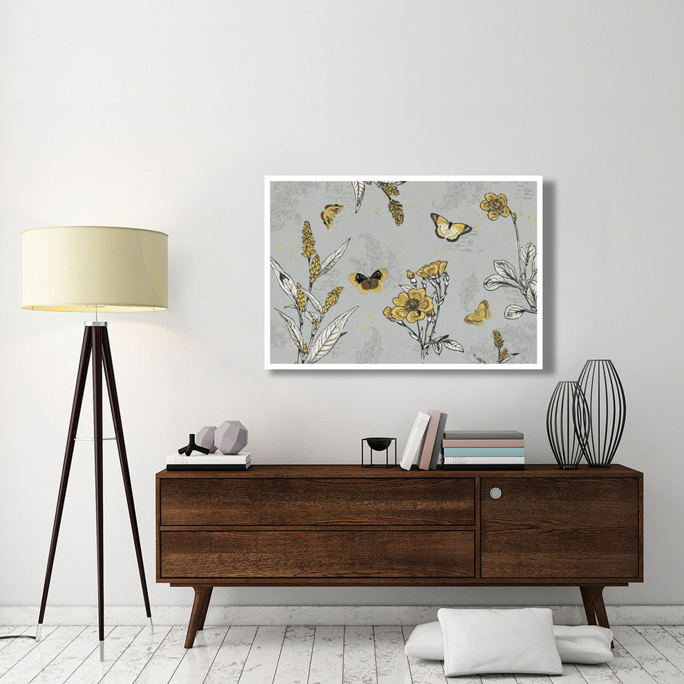 "Harvest Fields I Gray" Digital Paper Print by Katie Pertiet, 50"x34"