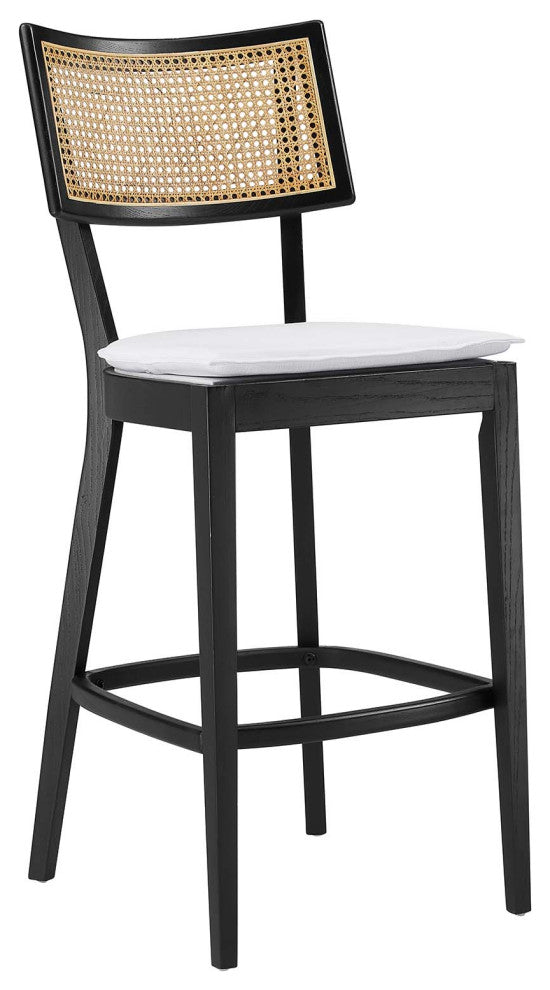 Caledonia Wood Bar Stools - Set of 2 - Black White