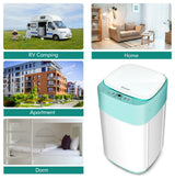 Costway 8lbs Portable Fully Automatic Washing Machine W/ Drain Pump Green