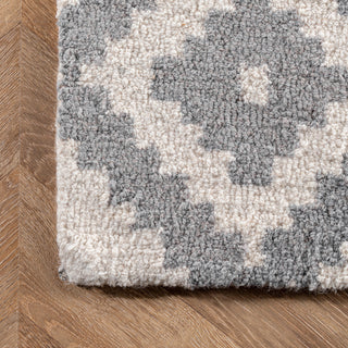 Nuloom Hand-Tufted Geometric Tuscan Rug, Grey 7'6"x9'6"