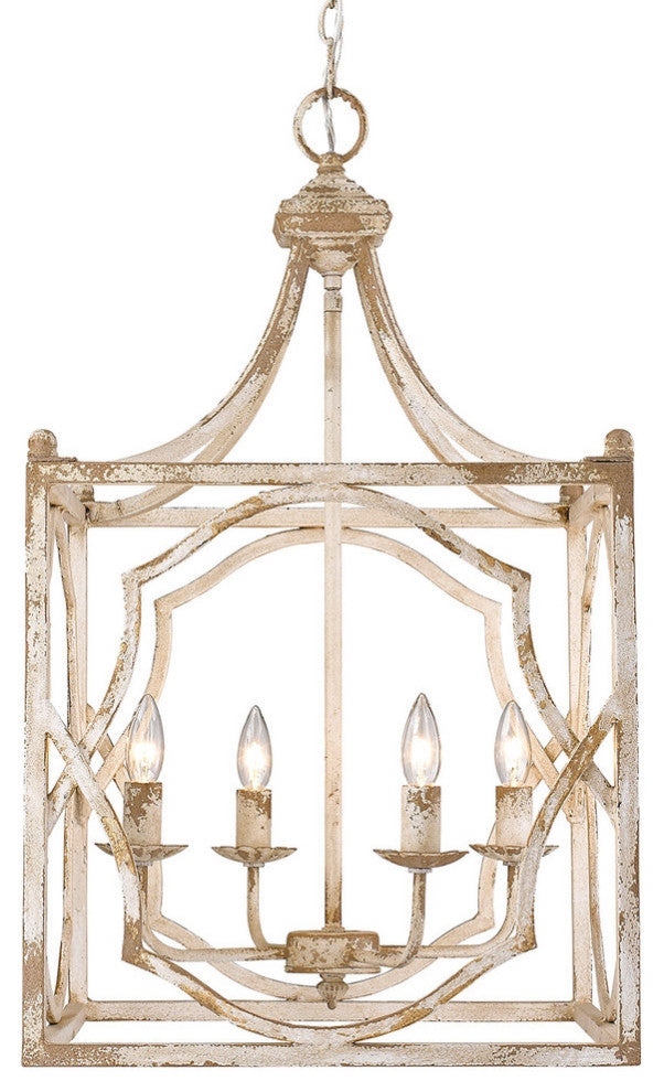 Laurent 4-Light Pendant, Antique Ivory
