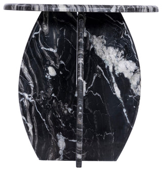 Formentera Marble Coffee Table, Black, End Table