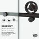 VIGO Elan Cass Aerodynamic 48" to 52" W x 76" H Frameless Sliding Shower Door, Matte Black, Clear Glass