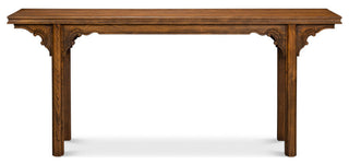 Equestrian Console Table Reclaimed Wood