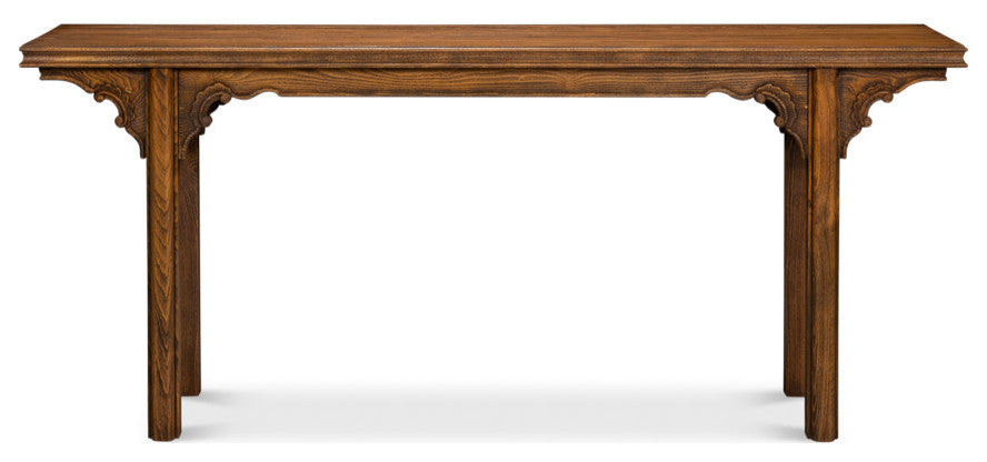 Equestrian Console Table Reclaimed Wood