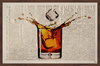 "Liquor Splash" Framed Painting Print, 18"x12"