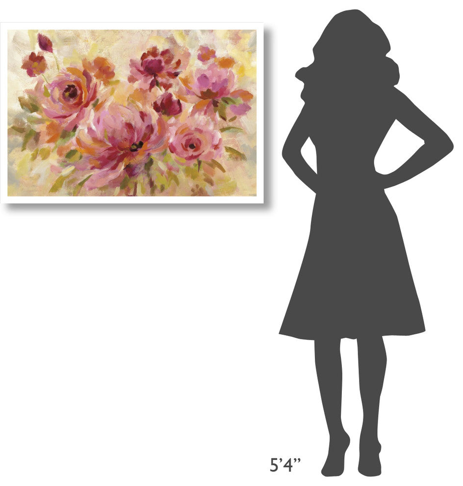 "Romantic Bouquet Crop" Digital Paper Print by Silvia Vassileva, 38"x26"