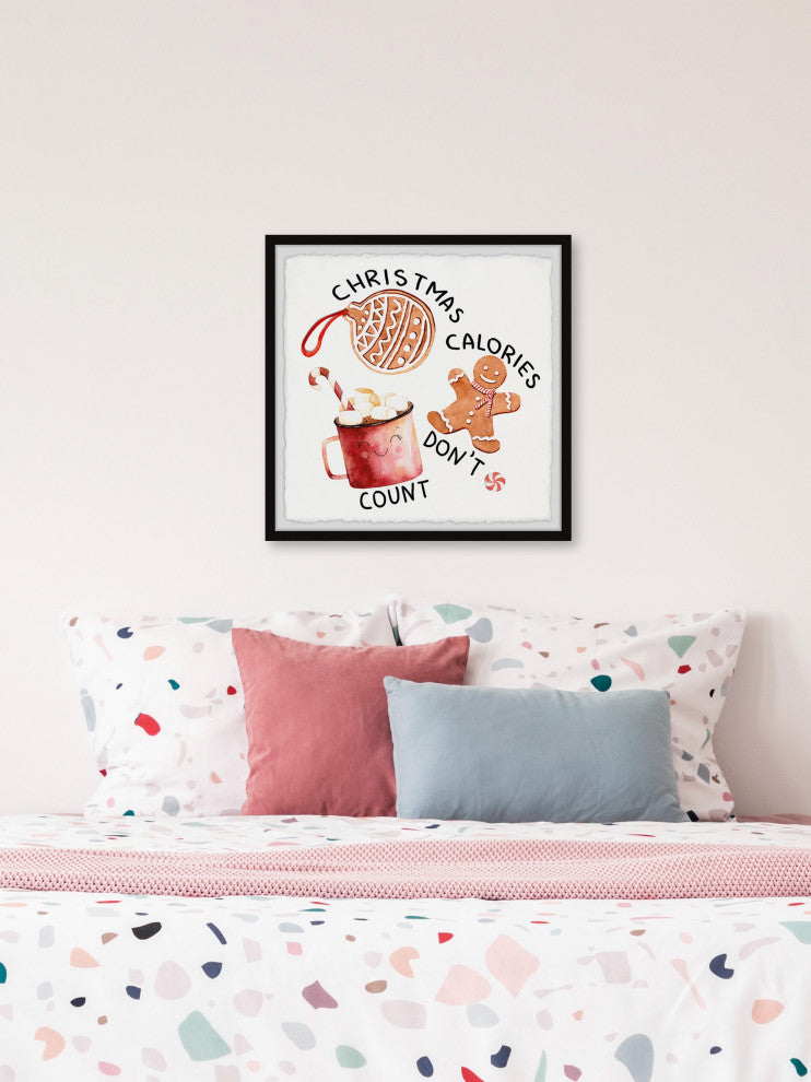 "Don't Count Calories" Framed Painting Print, 32x32