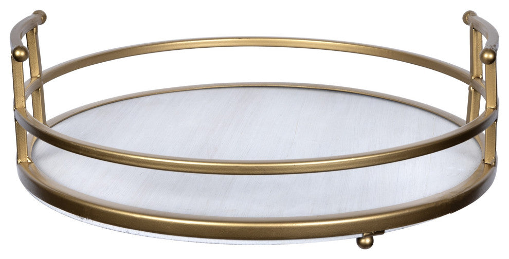 Farmhouse Style Gold Decorative Tray