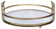 Farmhouse Style Gold Decorative Tray