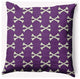 18" x 18" Cross Bones Indoor/Outdoor Polyester Throw Pillow, Amethyst