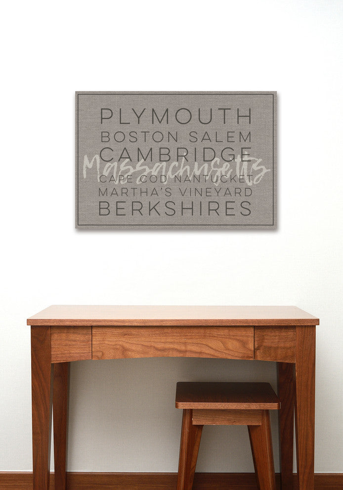 'Massachusetts Berkshires Boston Salem', Stretched Canvas, 24"x1.5"x30"