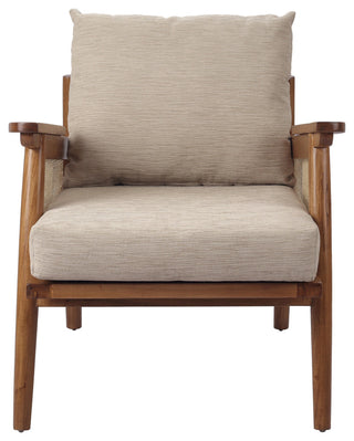 Teramo Rattan Accent Chair, Mid Brown
