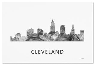 'Cleveland Ohio Skyline' Canvas Art, 24x16