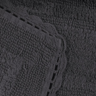 Casual Elegance Reversible Bath Rugs Set, 17x24 Rectangle, Gray