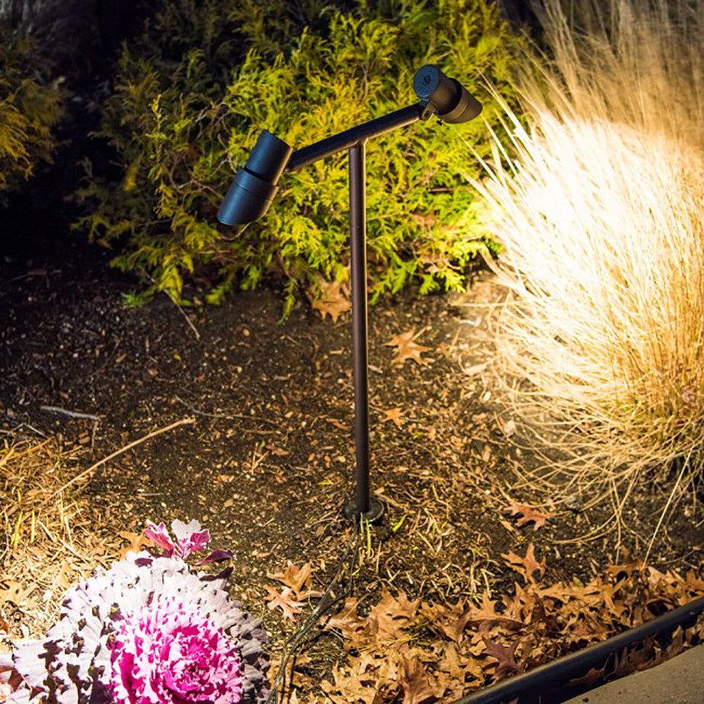 Mini Accent LED 12V Double Path-Light 3000K, Bronze