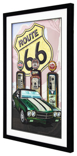 Detroit Legends 2', 3D Collage, 24"x36" Wall Art, Framed