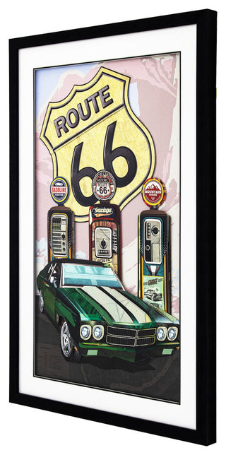 Detroit Legends 2', 3D Collage, 24"x36" Wall Art, Framed