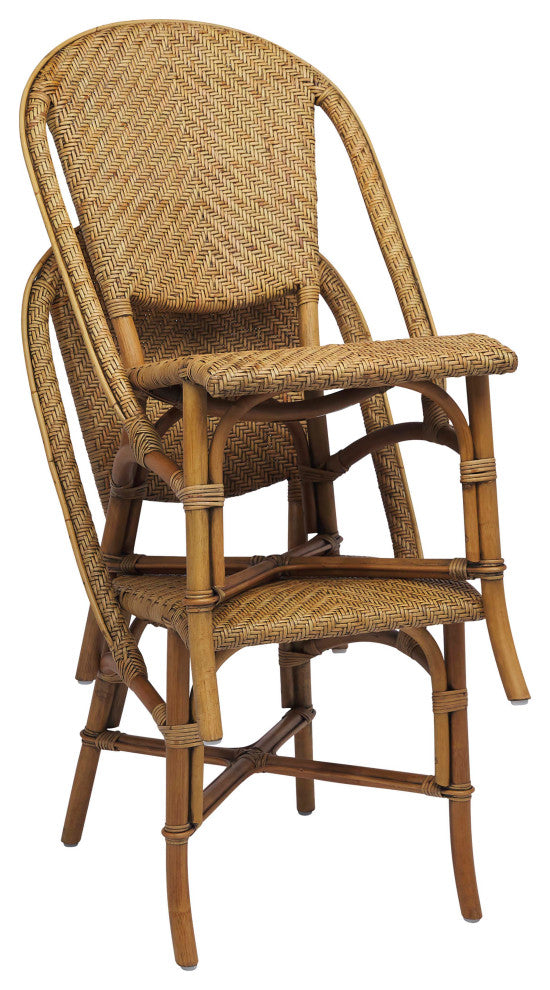 Alanis Rattan Dining Side Chair - Antique