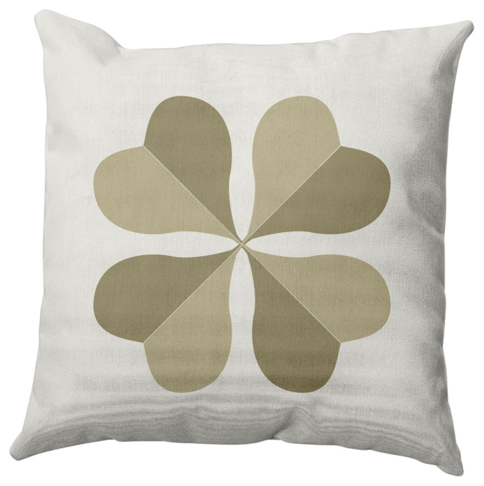 Lucky Clover St. Patrick's Day Indoor/Outdoor Pillow, Sustainable Green, 16x16"