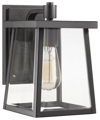 Gabriel 1-Light Textured Black Outdoor Wall Sconce 10"