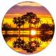 Trees Mirrored In Flooded Waters, Landscape Disc Metal Wall Art, 36"