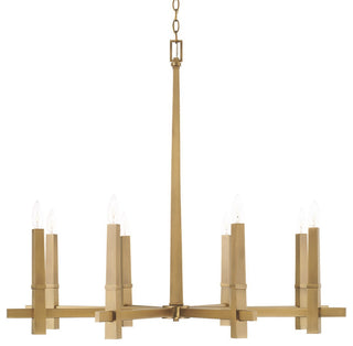 Capital Lighting 449681 Blake 8 Light 39"W Candle Style - Aged Brass