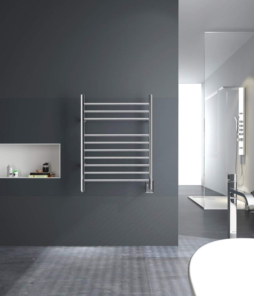 Heatgene Wall Mounted 10 Bar Hardwired Towel Warmer, Brush Polish