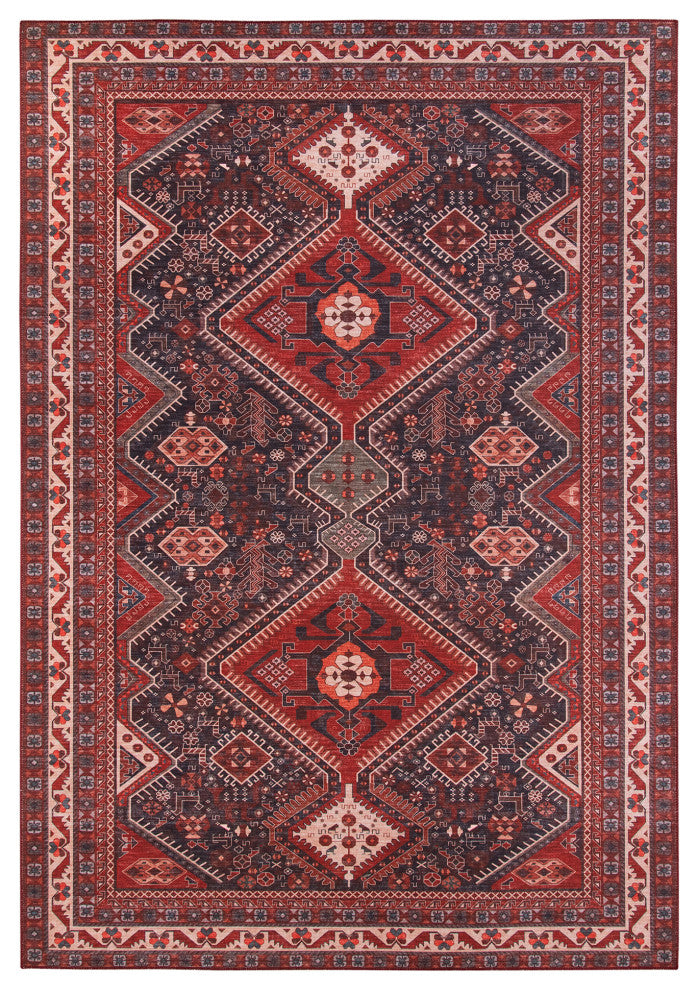 Amer Rugs Myra Georgia MYR-9 Red Power-loomed - 2'8" X 10' Runner Area Rug