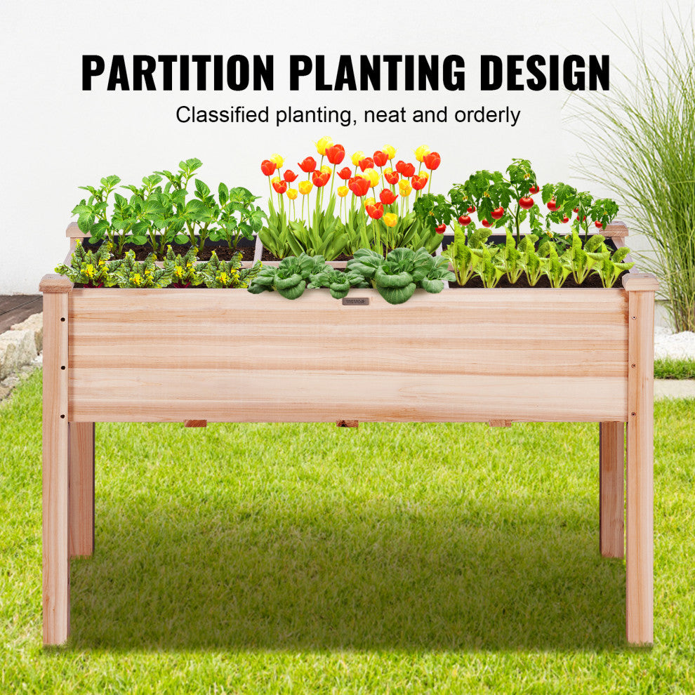 Wooden Raised Vegetable Garden Bed Elevated Planter Kit Grow Gardening