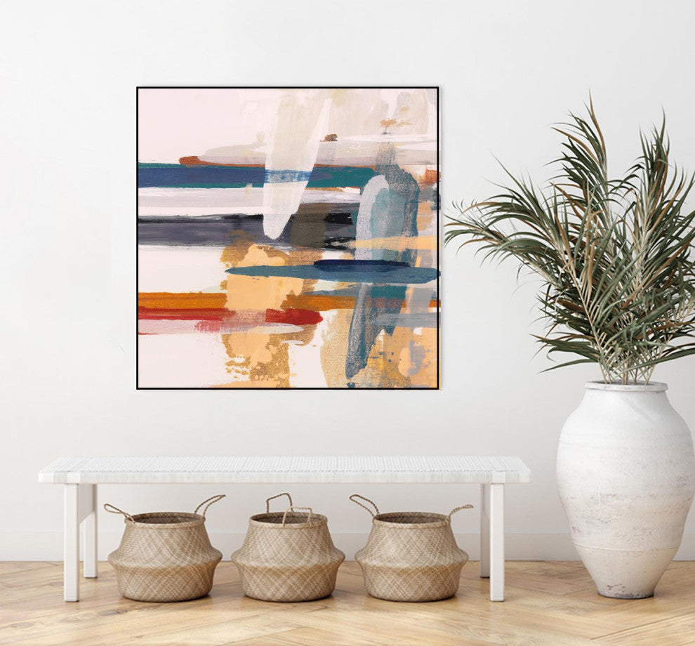 "Horizon V4" Framed Canvas by Giant Art 20"x20"