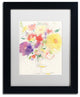 Sheila Golden ''Holiday Bouquet'' Matted Framed Art, Black Frame, White, 14x11