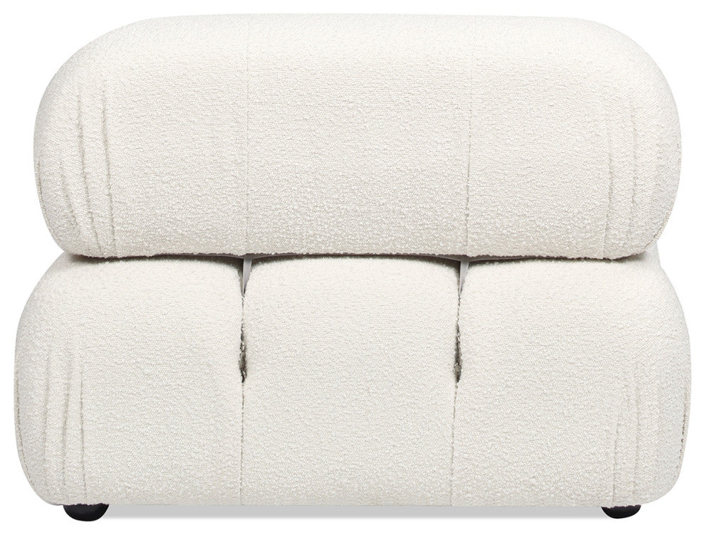 Marcel 36" Modular Arm Chair, Ivory White Boucle