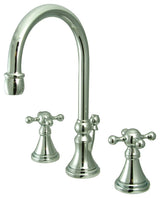 Governor Two Handle 8" to 16" Widespread Lavatory Faucet with Brass Pop-up