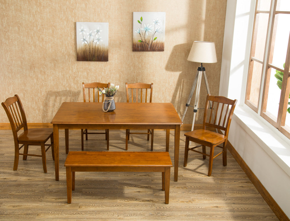 6-Piece Shaker Dining Set, Walnut