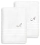 Denzi Bath Sheets With Monogrammed Letter, Set of 2, A