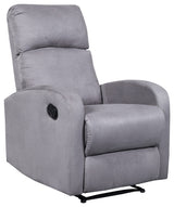 Artiva USA Modern Home Slim Design Microfiber Recliner, Gray