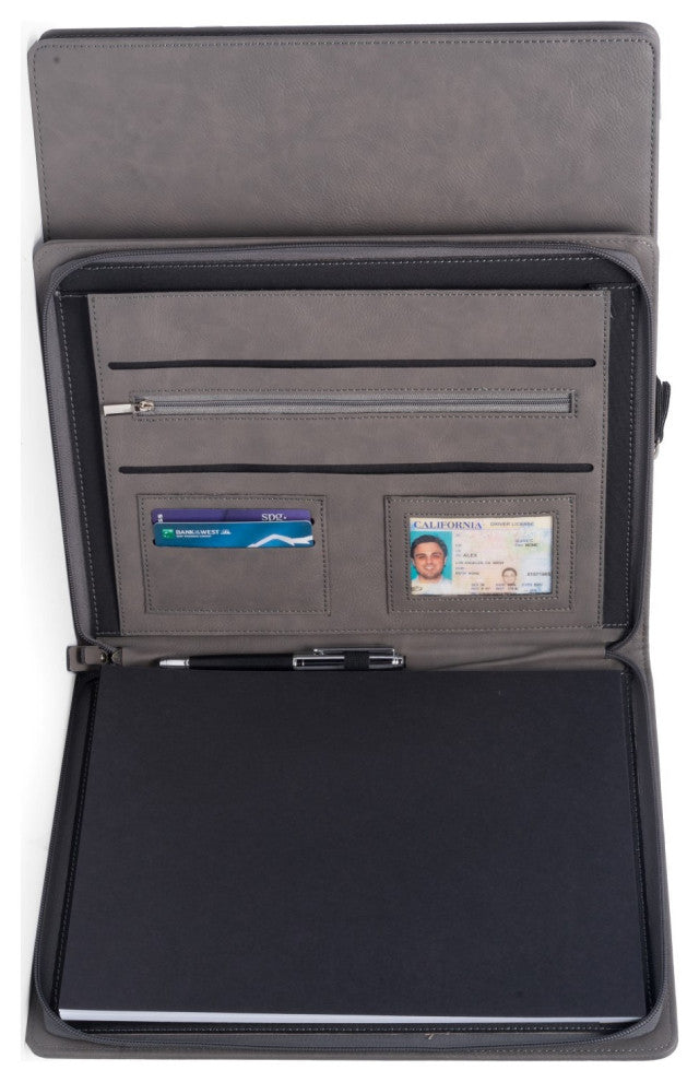 Gray US Army Logo Multicompartment Padfolio/Portfolio