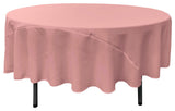 LA Linen Polyester Poplin Tablecloth 90" Round, Dusty Rose