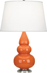 Small Triple Gourd Accent Lamp, Pumpkin