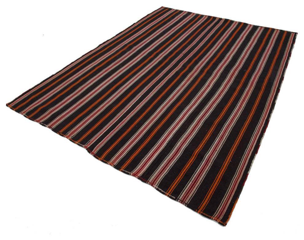 Rug N Carpet - Handmade Oriental 6' 11'' x 9' 4'' Vintage Goat Hair Kilim Rug