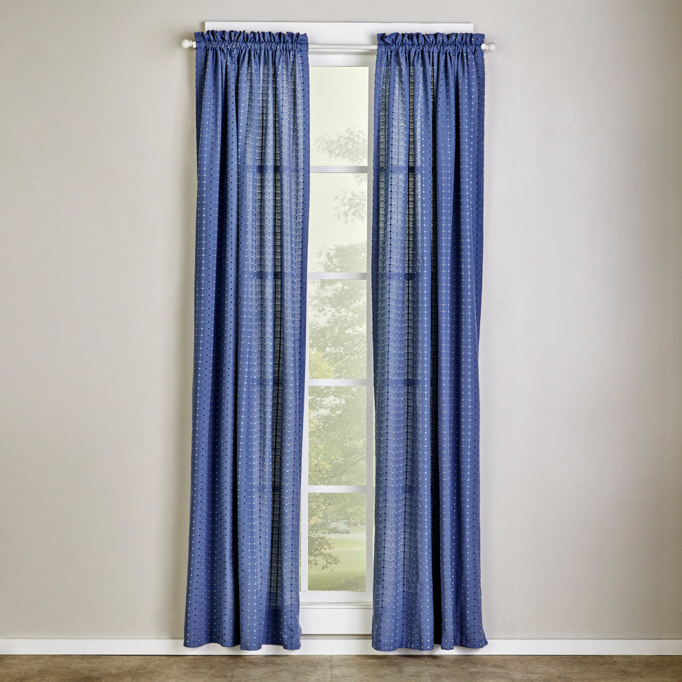 SKL Home Hopscotch Window Panel, 42"x63", Denim