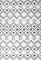 Caimari Moroccan Diamond Shag Area Rug, 4'x6'