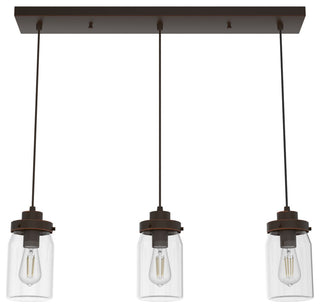 Hunter Devon Park Onyx Bengal 3 Light Linear Cluster Ceiling Light Fixture